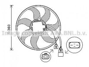 AVA QUALITY COOLING VW7537 ventiliatorius, radiatoriaus 
 Aušinimo sistema -> Oro aušinimas
1K0959455BC, 1K0959455EA, 1K0959455P