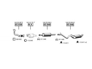 ASMET VA031760 išmetimo sistema 
 Išmetimo sistema -> Išmetimo sistema, visa