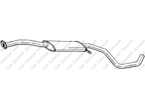 BOSAL 285-205 vidurinis duslintuvas 
 Išmetimo sistema -> Duslintuvas
1019424, 1109223, 6919249, 7243473