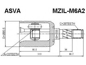ASVA MZIL-M6A2 jungčių komplektas, kardaninis velenas 
 Ratų pavara -> Sujungimai/komplektas
GP06-22-620