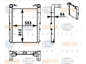 HELLA 8ML 376 722-011 tarpinis suslėgto oro aušintuvas, kompresorius 
 Variklis -> Oro tiekimas -> Įkrovos agregatas (turbo/superįkrova) -> Tarpinis suslėgto oro aušintuvas
500 600 93 88, 5010514245, 5006009388