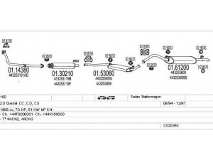 MTS C020343008649 išmetimo sistema 
 Išmetimo sistema -> Išmetimo sistema, visa