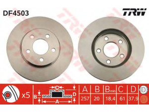 TRW DF4503 stabdžių diskas 
 Stabdžių sistema -> Diskinis stabdys -> Stabdžių diskas
4509718, 4509718, 4509718
