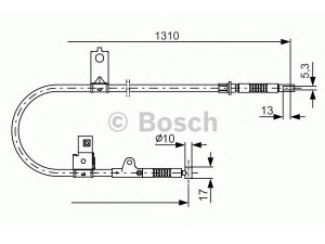 BOSCH 1 987 482 151 trosas, stovėjimo stabdys 
 Stabdžių sistema -> Valdymo svirtys/trosai
36530 4F400