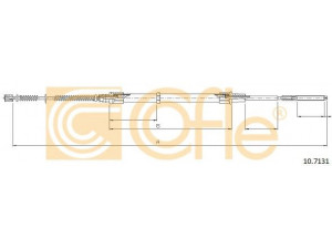 COFLE 10.7131 trosas, stovėjimo stabdys 
 Stabdžių sistema -> Valdymo svirtys/trosai
6N0609721A, 6N0609721B, 6N0609721E