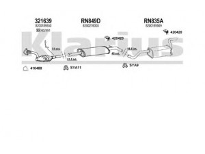 KLARIUS 720895U išmetimo sistema 
 Išmetimo sistema -> Išmetimo sistema, visa