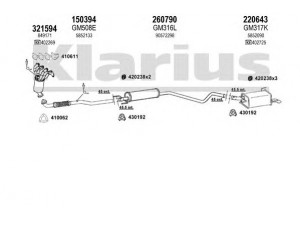 KLARIUS 391569E išmetimo sistema 
 Išmetimo sistema -> Išmetimo sistema, visa