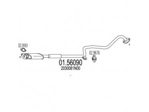 MTS 01.56090 vidurinis duslintuvas 
 Išmetimo sistema -> Duslintuvas
2030081N00