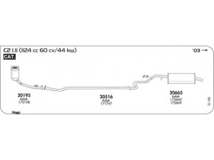 AKS DASIS SGCI155 išmetimo sistema