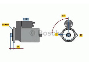 BOSCH 0 986 022 690 starteris 
 Elektros įranga -> Starterio sistema -> Starteris
23300 1S900, 23300 54T00, 23300 90067