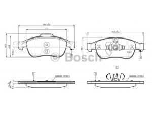 BOSCH 0 986 TB3 116 stabdžių trinkelių rinkinys, diskinis stabdys 
 Techninės priežiūros dalys -> Papildomas remontas
44 06 039 05R