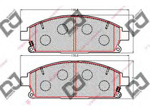 DJ PARTS BP2145 stabdžių trinkelių rinkinys, diskinis stabdys 
 Techninės priežiūros dalys -> Papildomas remontas
410601W388, 41060VH385