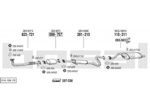 BOSAL 014.184.10 išmetimo sistema 
 Išmetimo sistema -> Išmetimo sistema, visa