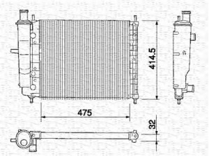 MAGNETI MARELLI 350213151000 radiatorius, variklio aušinimas 
 Aušinimo sistema -> Radiatorius/alyvos aušintuvas -> Radiatorius/dalys
46736955, 7776507, 7776508