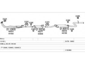 MTS C100489013206 išmetimo sistema 
 Išmetimo sistema -> Išmetimo sistema, visa