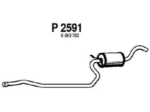 FENNO P2591 vidurinis duslintuvas 
 Išmetimo sistema -> Duslintuvas
1030380, 6643783