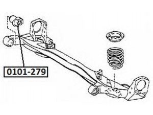 ASVA 0101-279 valdymo svirties/išilginių svirčių įvorė 
 Ašies montavimas/vairavimo mechanizmas/ratai -> Valdymo svirtis/pasukamosios svirties sujungimas -> Montavimas/sutvirtinimas
48725-44030