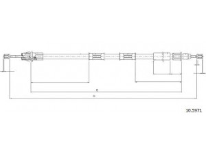 CABOR 10.5971 trosas, stovėjimo stabdys
10405685, 522432, 10405685, 522432