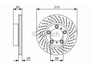 BOSCH 0 986 479 630 stabdžių diskas 
 Dviratė transporto priemonės -> Stabdžių sistema -> Stabdžių diskai / priedai
981 351 402 01
