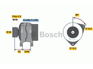 BOSCH 0 123 100 003 kintamosios srovės generatorius 
 Elektros įranga -> Kint. sr. generatorius/dalys -> Kintamosios srovės generatorius
90534472, 90543228, 90543228