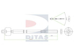 DITAS A2-5415 vidinė skersinė vairo trauklė 
 Vairavimas -> Vairo mechanizmo sujungimai
639 460 00 55, 639 460 02 55, 639 460 02 55 SK