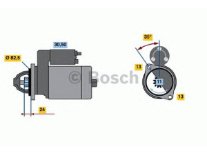 BOSCH 0 986 012 610 starteris 
 Elektros įranga -> Starterio sistema -> Starteris
116 61 05 030 00, 116 61 05 030 02