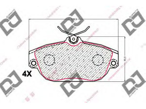 DJ PARTS BP1899 stabdžių trinkelių rinkinys, diskinis stabdys 
 Techninės priežiūros dalys -> Papildomas remontas
271349, 2713493, 2717379, 271979