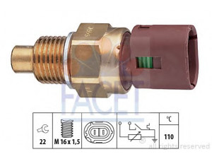 FACET 7.3555 siuntimo blokas, aušinimo skysčio temperatūra 
 Elektros įranga -> Jutikliai
45 00 057, 77 00 300 648, 91 60 357