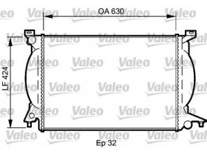 VALEO 735024 radiatorius, variklio aušinimas 
 Aušinimo sistema -> Radiatorius/alyvos aušintuvas -> Radiatorius/dalys
8E0121251AG