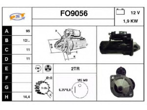 SNRA FO9056 starteris 
 Elektros įranga -> Starterio sistema -> Starteris