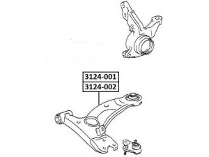 ASVA 3124-002 vikšro valdymo svirtis 
 Ašies montavimas/vairavimo mechanizmas/ratai -> Valdymo svirtis/pasukamosios svirties sujungimas -> Vairo trauklės (valdymo svirtis, išilginis balansyras, diago
T112909010