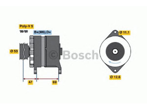 BOSCH 0 986 037 120 kintamosios srovės generatorius 
 Elektros įranga -> Kint. sr. generatorius/dalys -> Kintamosios srovės generatorius
46231756, 7552264, 77412410, 46231756