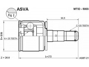 ASVA MTID-5003 jungčių komplektas, kardaninis velenas 
 Ratų pavara -> Sujungimai/komplektas
MB160655, MB526146, MB886681