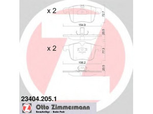 ZIMMERMANN 23404.205.1 stabdžių trinkelių rinkinys, diskinis stabdys 
 Techninės priežiūros dalys -> Papildomas remontas
1605079, 1605138, 93176379, 93188113