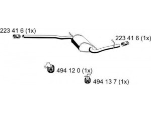 ERNST 244176 vidurinis duslintuvas
8E0 253 409 AP, 8E0 253 409 BN