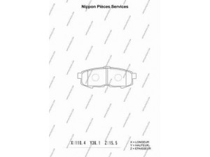 NPS M361A18 stabdžių trinkelių rinkinys, diskinis stabdys 
 Techninės priežiūros dalys -> Papildomas remontas
LEY42643ZA, LEY42648Z, LEY42648ZA