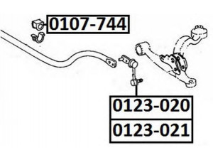 ASVA 0123-021 šarnyro stabilizatorius 
 Ašies montavimas/vairavimo mechanizmas/ratai -> Stabilizatorius/fiksatoriai -> Savaime išsilyginanti atrama
48810-30010