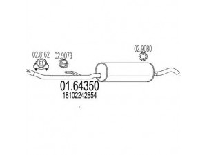 MTS 01.64350 galinis duslintuvas 
 Išmetimo sistema -> Duslintuvas
18102242854
