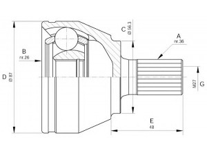 OPEN PARTS CVJ5643.10 jungčių komplektas, kardaninis velenas 
 Ratų pavara -> Sujungimai/komplektas
1223723, 1223785, 1302515, 1353398