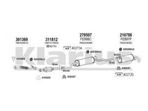 KLARIUS 931077E išmetimo sistema 
 Išmetimo sistema -> Išmetimo sistema, visa