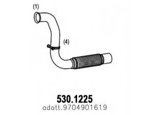 ASSO 530.1225 išleidimo kolektorius 
 Išmetimo sistema -> Išmetimo vamzdžiai
9704901619, 9704901819