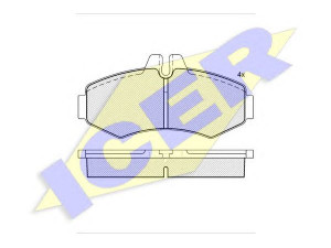 ICER 141288 stabdžių trinkelių rinkinys, diskinis stabdys 
 Techninės priežiūros dalys -> Papildomas remontas
000 421 41 10, 000 421 41 10 10