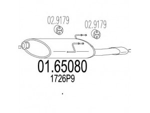 MTS 01.65080 galinis duslintuvas 
 Išmetimo sistema -> Duslintuvas
1726P9