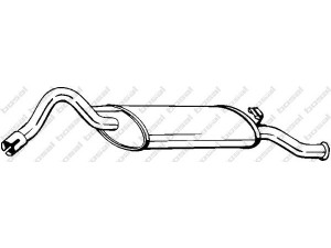 BOSAL 220-651 galinis duslintuvas 
 Išmetimo sistema -> Duslintuvas
007590647, 007590659, 007590659B