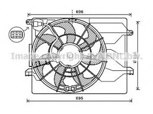 AVA QUALITY COOLING HY7549 ventiliatorius, radiatoriaus 
 Aušinimo sistema -> Oro aušinimas
253803Z200