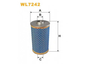 WIX FILTERS WL7242 alyvos filtras 
 Techninės priežiūros dalys -> Techninės priežiūros intervalai
11421729628, 11421731634, 1729629