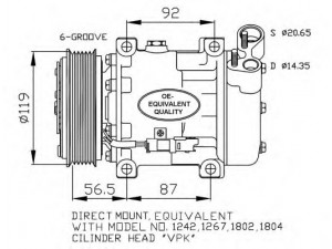 NRF 32270 kompresorius, oro kondicionierius 
 Oro kondicionavimas -> Kompresorius/dalys
6453NK, 6453NL, 6453SC, 6453SE