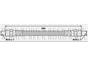 BORG & BECK BBH6382 stabdžių žarnelė 
 Stabdžių sistema -> Stabdžių žarnelės
0014289535, 123 420 9128, 1234209128