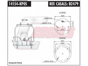 CASALS B2479 dėklas, pneumatinė pakaba