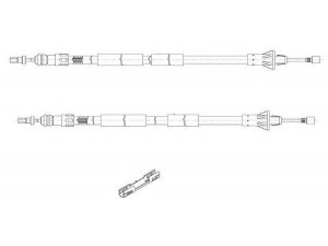 KAWE RT15109 trosas, stovėjimo stabdys 
 Stabdžių sistema -> Valdymo svirtys/trosai
7701475160, 7701475160, 7701478158